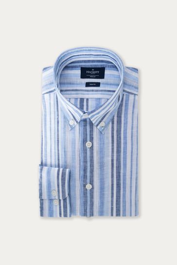 Buy Hackett London Men Blue Shirts from Next Luxembourg