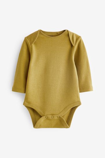 Yellow long 2024 sleeve bodysuit baby