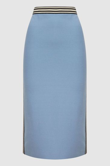 Blue best sale pencil skirt