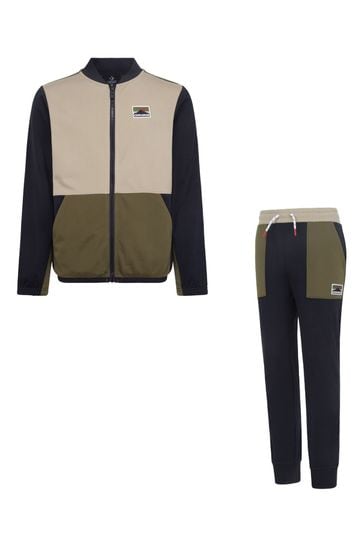 Buy Converse Black Zip Through Colourblock Tracksuit Set from Next