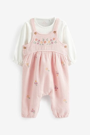 Baby girl pink sales overalls