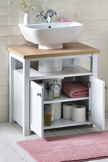Under vanity cabinet shop storage