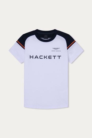 Buy Hackett London Kids White T Shirt from Next Luxembourg