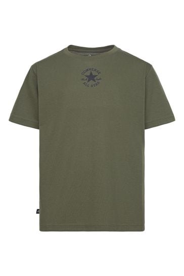 Converse Khaki Green Logo Short Sleeve T-Shirt