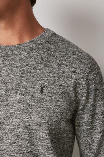 Charcoal Grey Regular Marl Crew Jumper