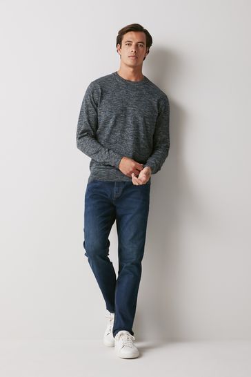 Navy jumper sale and jeans