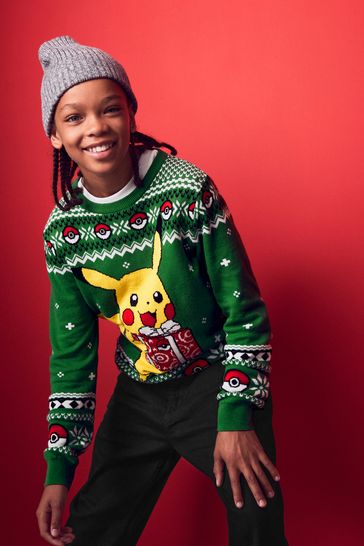 Buy Green Knitted Christmas Jumper 4 16yrs from Next Bahrain