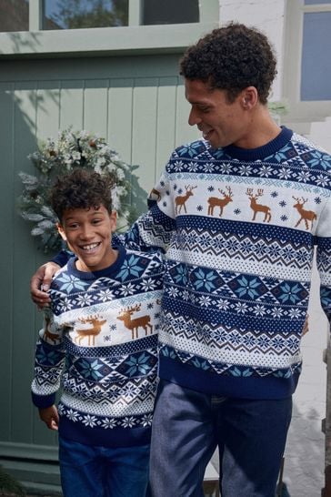 Dad and son christmas jumpers outlet