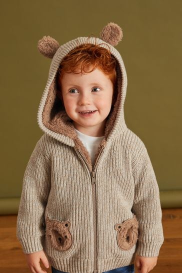 Teddy bear cardigan with hood store