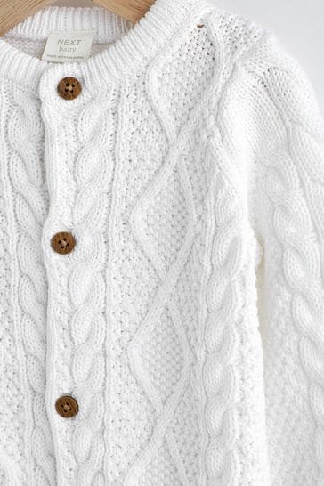 Next baby white best sale cardigan