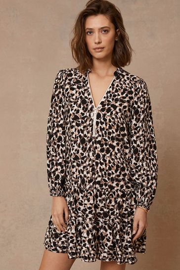 Mint velvet 2025 leopard print dress