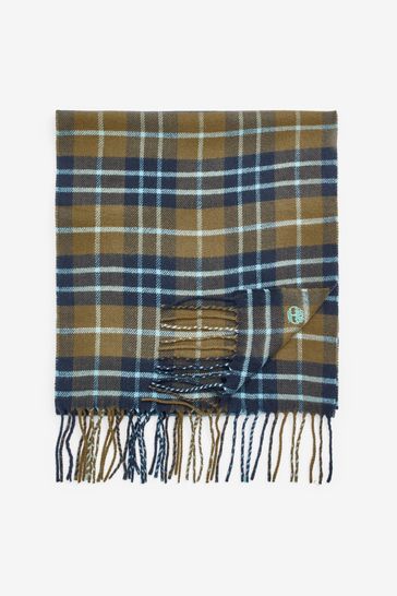 Timberland Green Plaid Scarf with Gift Box