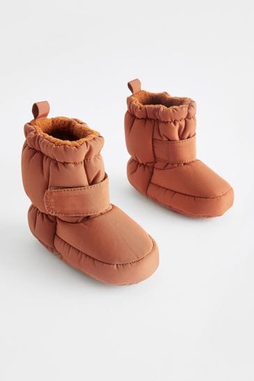 Rust Brown - Pram Thinsulate™ Lined Snow Boots (0-24mths)