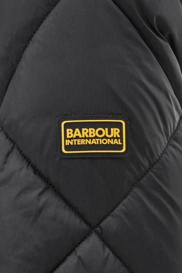 Barbour international padded jacket in sale black
