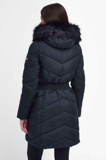 Barbour international highpoint quilted jacket black deals