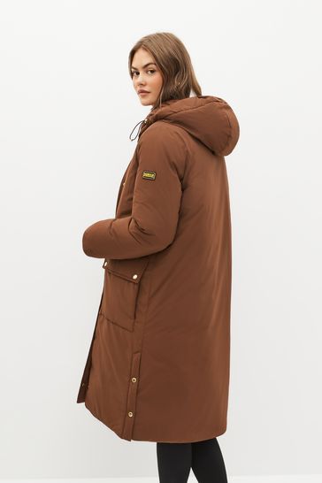 Barbour international brown jacket discount