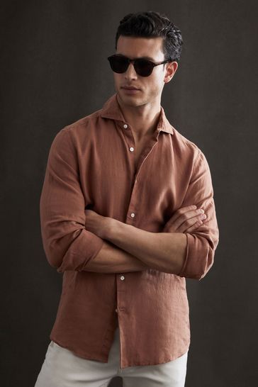 Buy Reiss Sienna Ruban Linen Button Through Shirt from Next Luxembourg