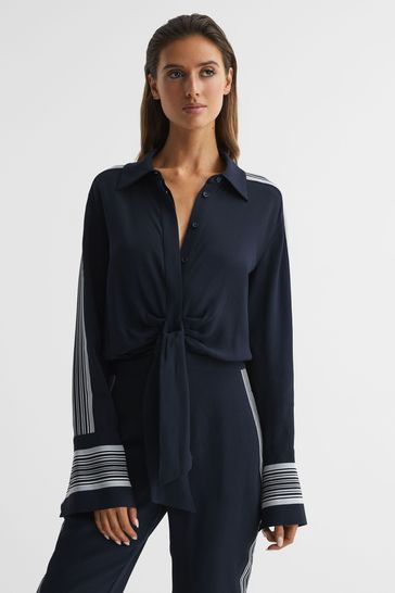 Navy long sleeve jumpsuit shop
