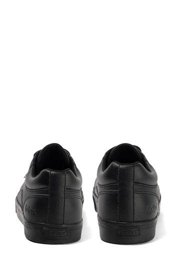 Mens black top leather trainer shoes
