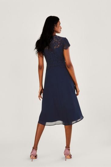 Buy Monsoon Blue Louise Lace Midi Dress from Next Ireland