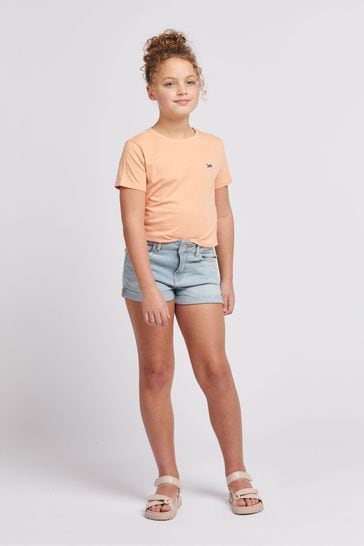Girl in white shorts clearance