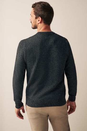 Men's charcoal crew neck jumper on sale