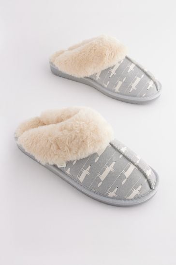 Buy Grey Mr Fox Scion at Next Suede Mule Slippers from Next Singapore