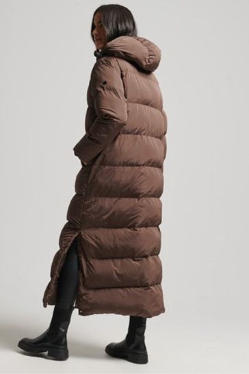 Hooded maxi puffer coat hotsell