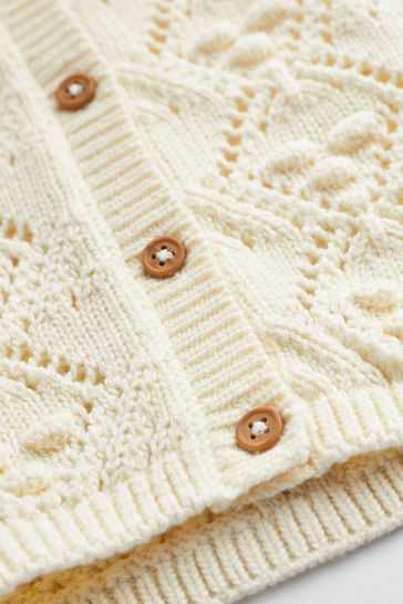 Cream bobble knit discount cardigan