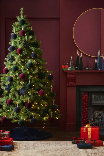 Buy Set of 3 Green Embellished Tree Christmas Decorations from