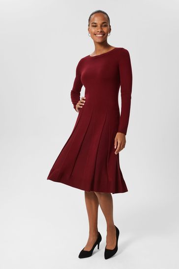 Hobbs burgundy deals dress