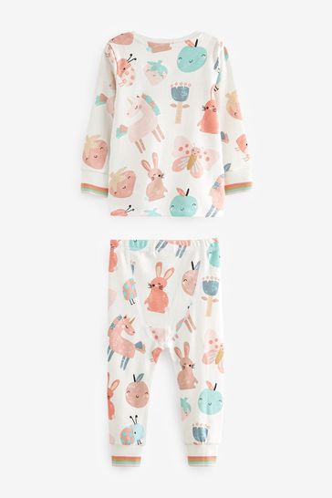 Pink Blue Unicorn Character 3 Pack Long Sleeve Printed Pyjamas 9mths 12yrs
