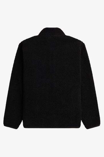 Fred perry borg zip through fleece jacket sale