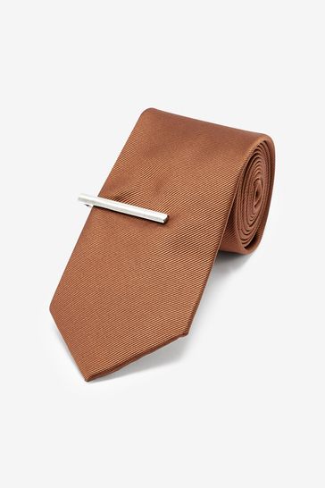 Brown necktie hot sale