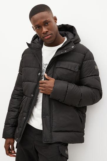 Buy Barbour® International Baliol Hooded Quilted Black Jacket from Next  Australia