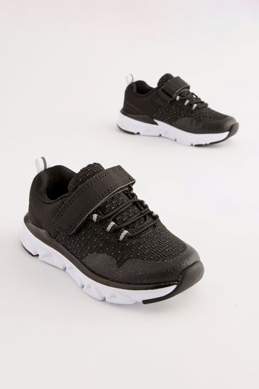 Buy Black Elastic Lace Up Sports Trainers from Next Spain