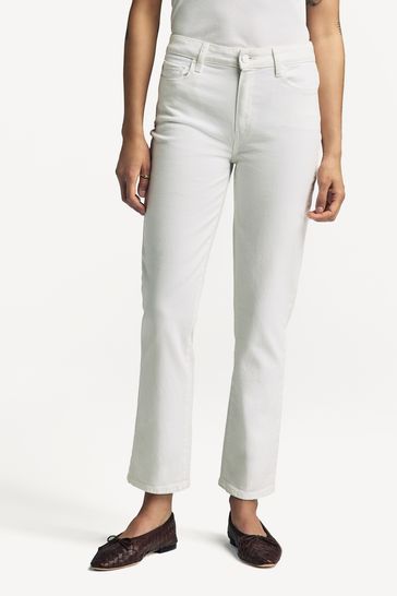 Authentic raw hem outlet straight leg jeans