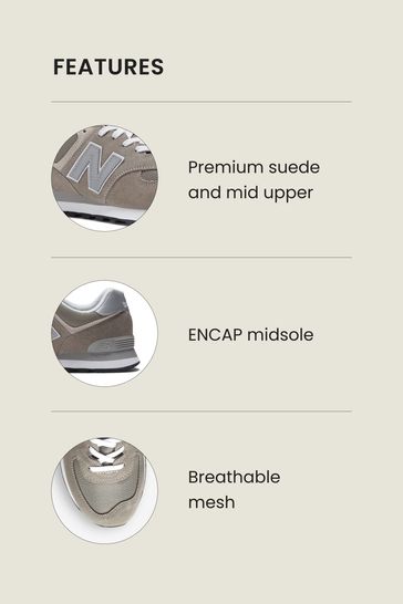 All gray top new balance 574