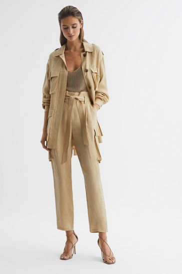 Buy Reiss Neutral Joanie Relaxed Fit Utility Jacket from Next Italy