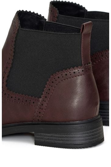 Buy Evans Red Extra Wide Fit Simple Ankle Boots from Next Luxembourg