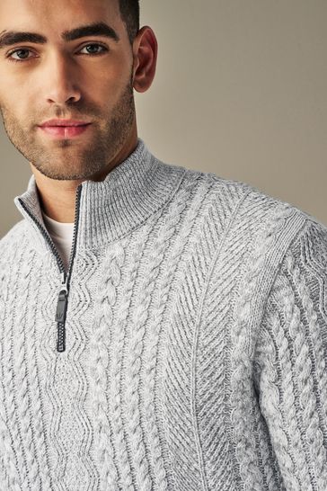 Silver polo neck jumper discount