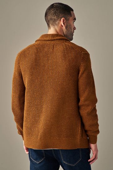 Tan colored cardigan top