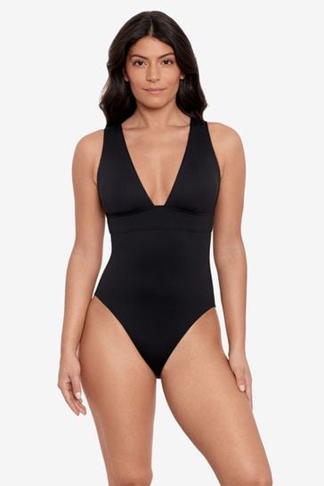 Buy Ralph Lauren Black V Neck Swimsuit from Next Luxembourg
