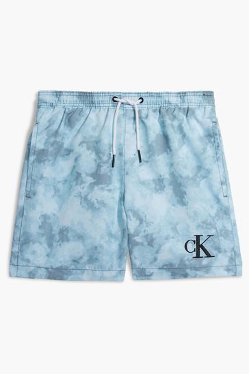 Blue calvin klein swim shorts discount