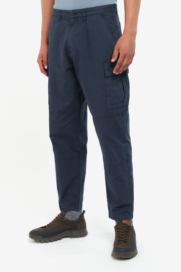 Barbour® Navy Ripstop Relaxed Fit Cargo Trousers