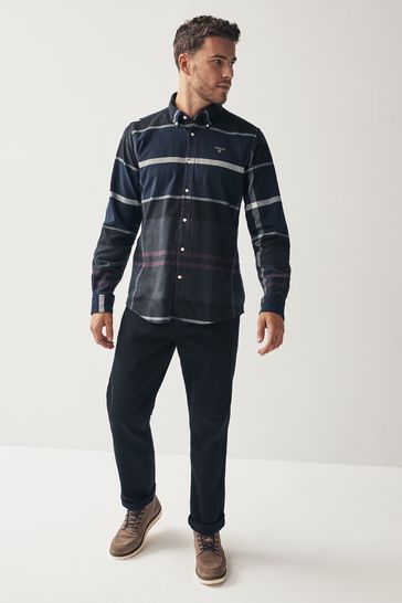 Buy Barbour Black Slate Iceloch Tartan Check Long Sleeve Cotton Shirt from Next Ireland