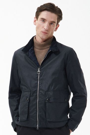 Next navy top wax jacket