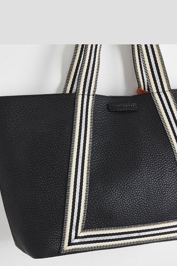 Buy Oliver Bonas Emma Black Webbing Tote Bag from Next Luxembourg