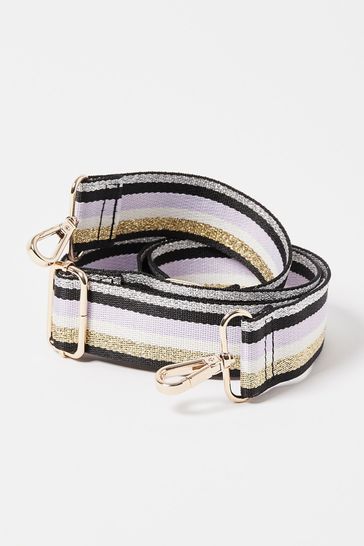 Buy Oliver Bonas Gold And Purple Regular Scatter Line Bag Strap