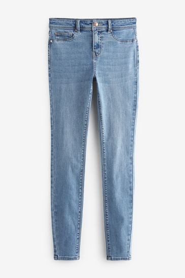 Buy Mid Blue Power Stretch Denim Leggings from Next Bahrain